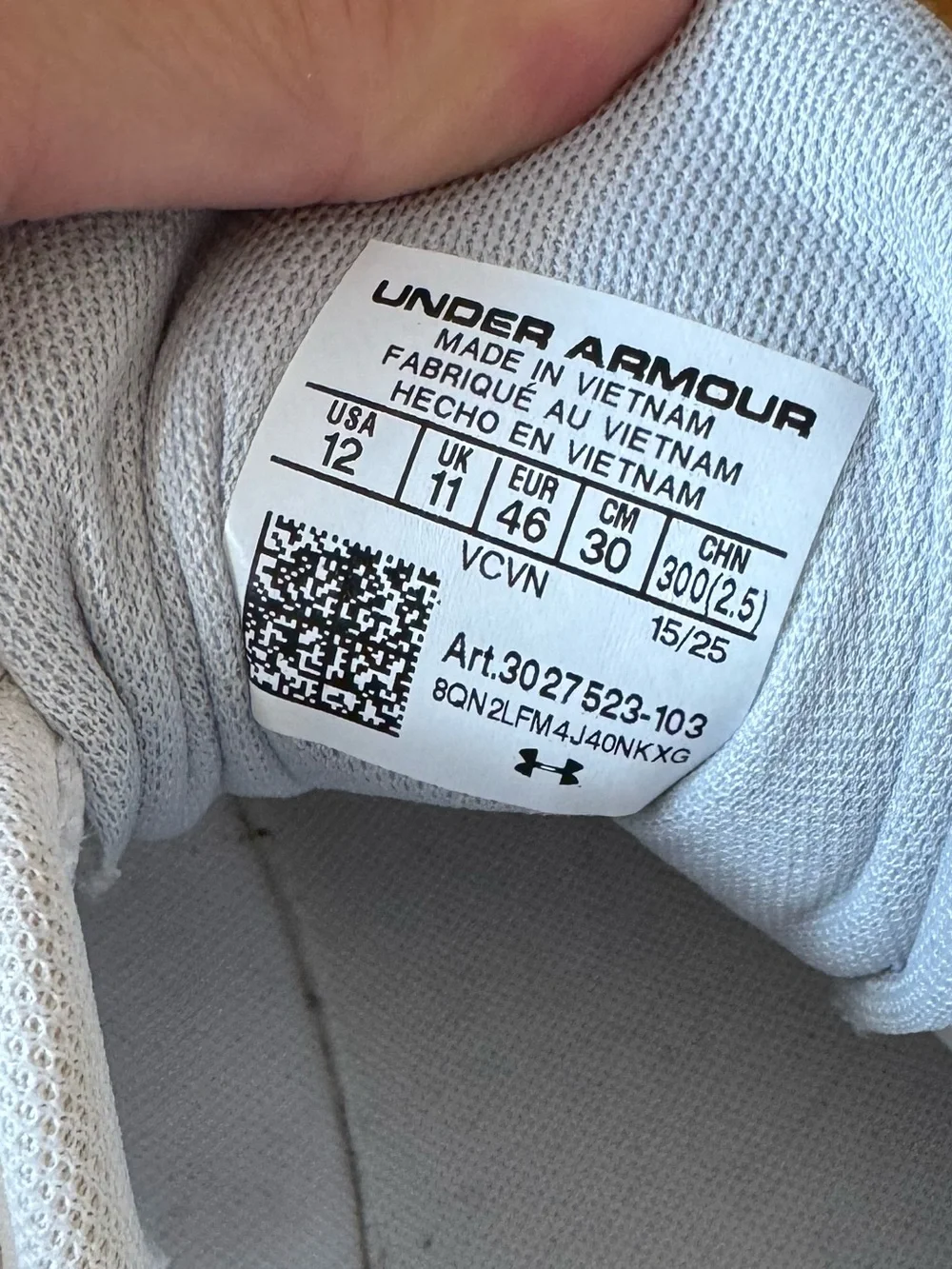 Under Armour White Breathable Knit Running Sneakers
